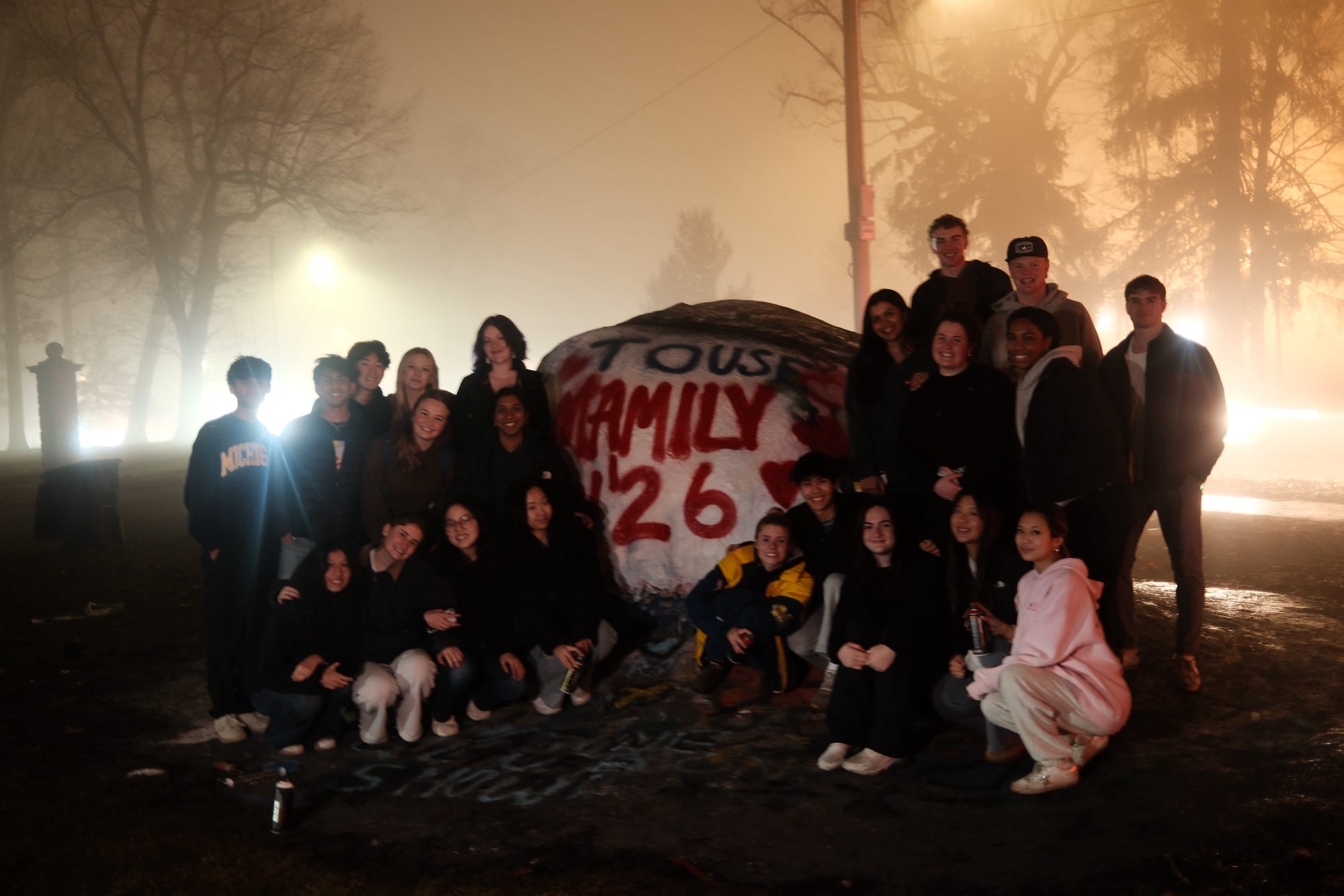 MAM members at The Rock painted for MAM family